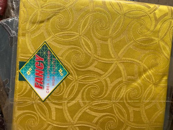 Gold Color African Gele Head Tie Fabric